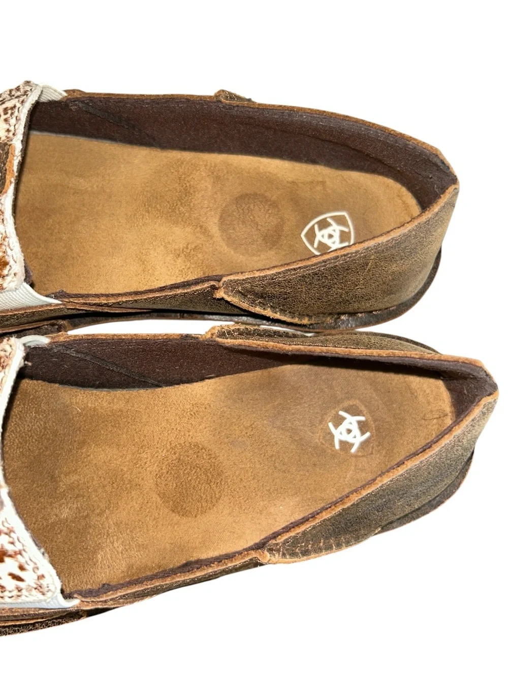 Ariat Womens Cruiser Suede Leather Cheetah Hair-On Slip-On Loafer Shoe Size 8.5